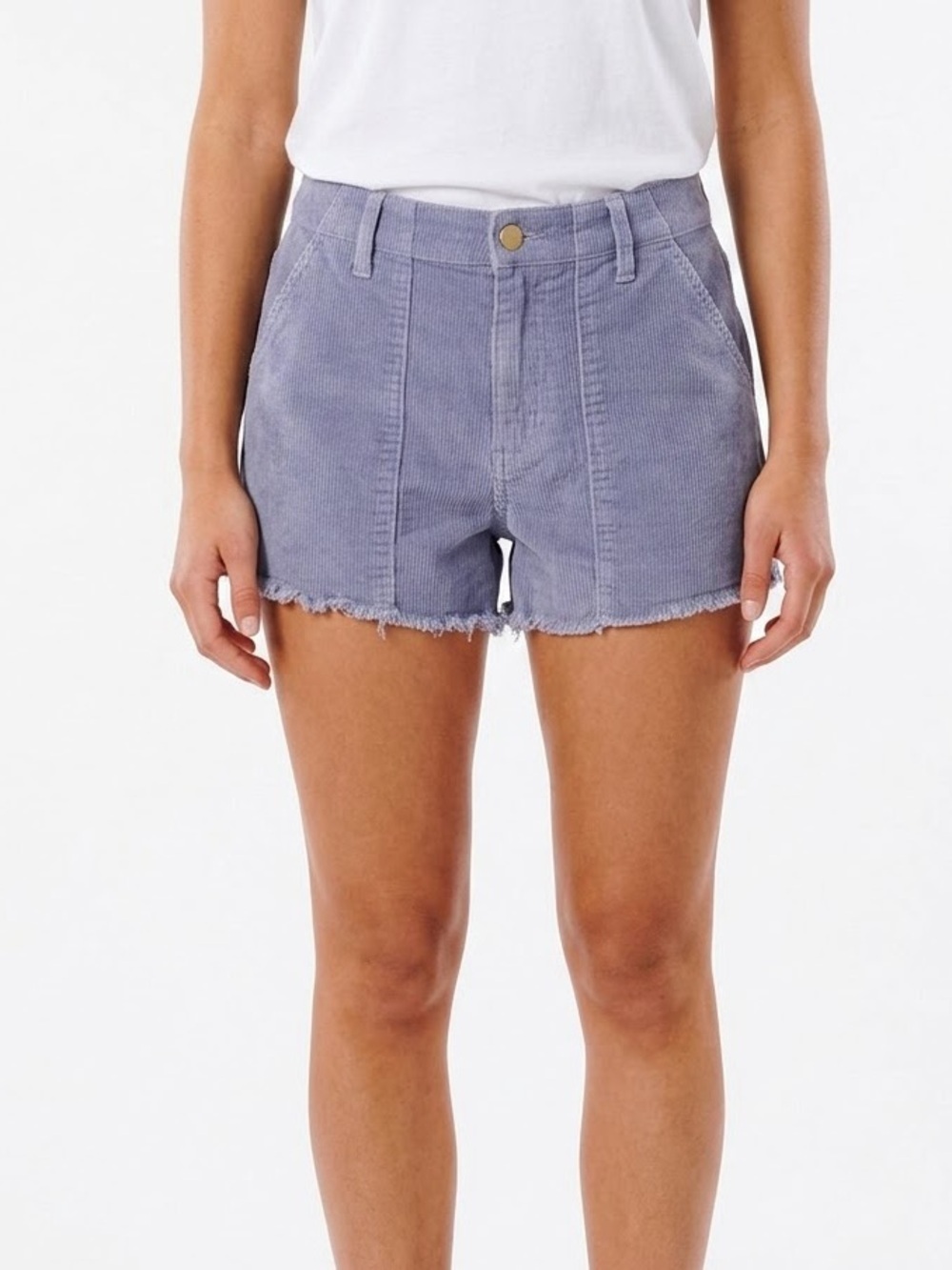 Rip Curl Corduroy Raw Hem Shorts Coastal Boho Size 7/ Small Earthy Grunge Surf